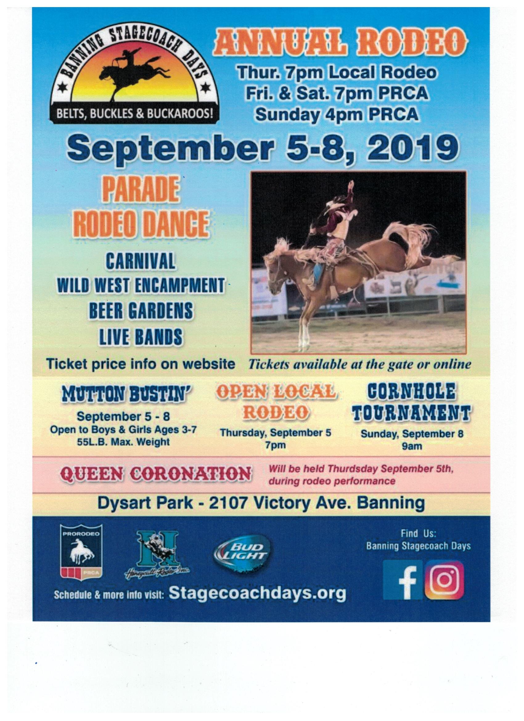 Banning Stagecoach Days Annual Rodeo Beaumont Chamber of Commerce
