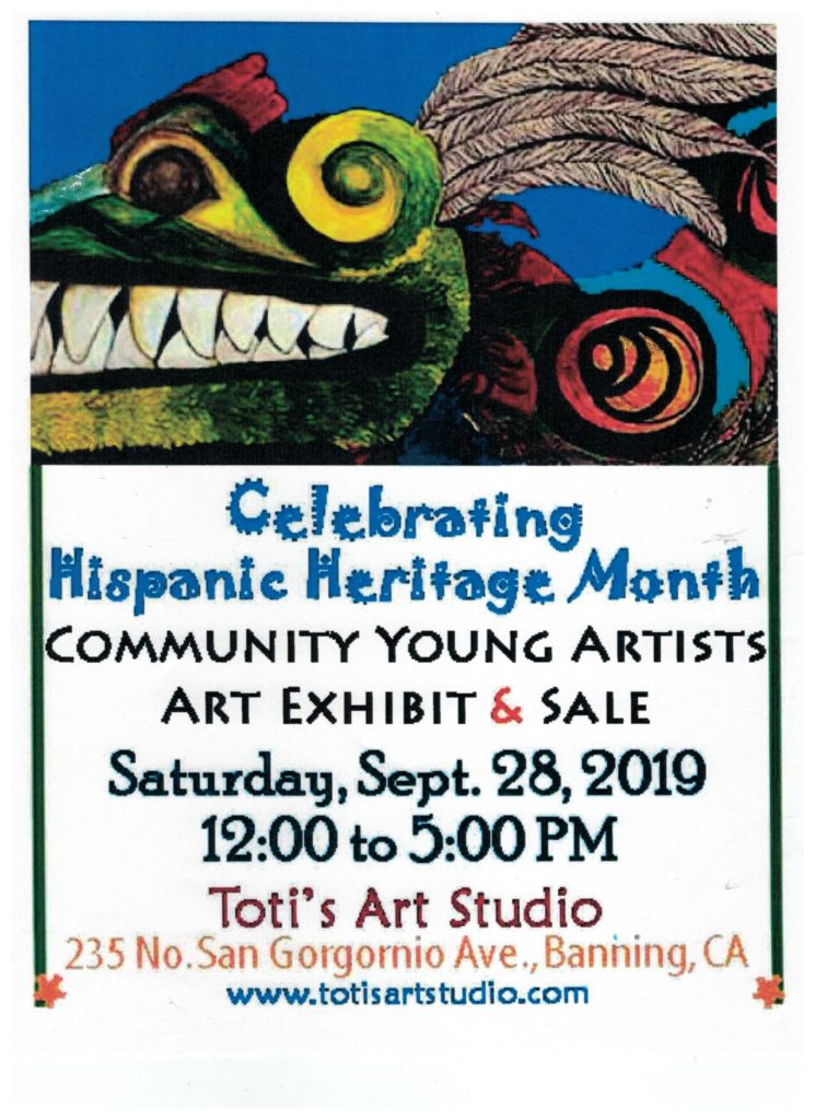 Community Young Artists Art Exhibit & Sale @ Toti's Art Studio | Banning | California | United States