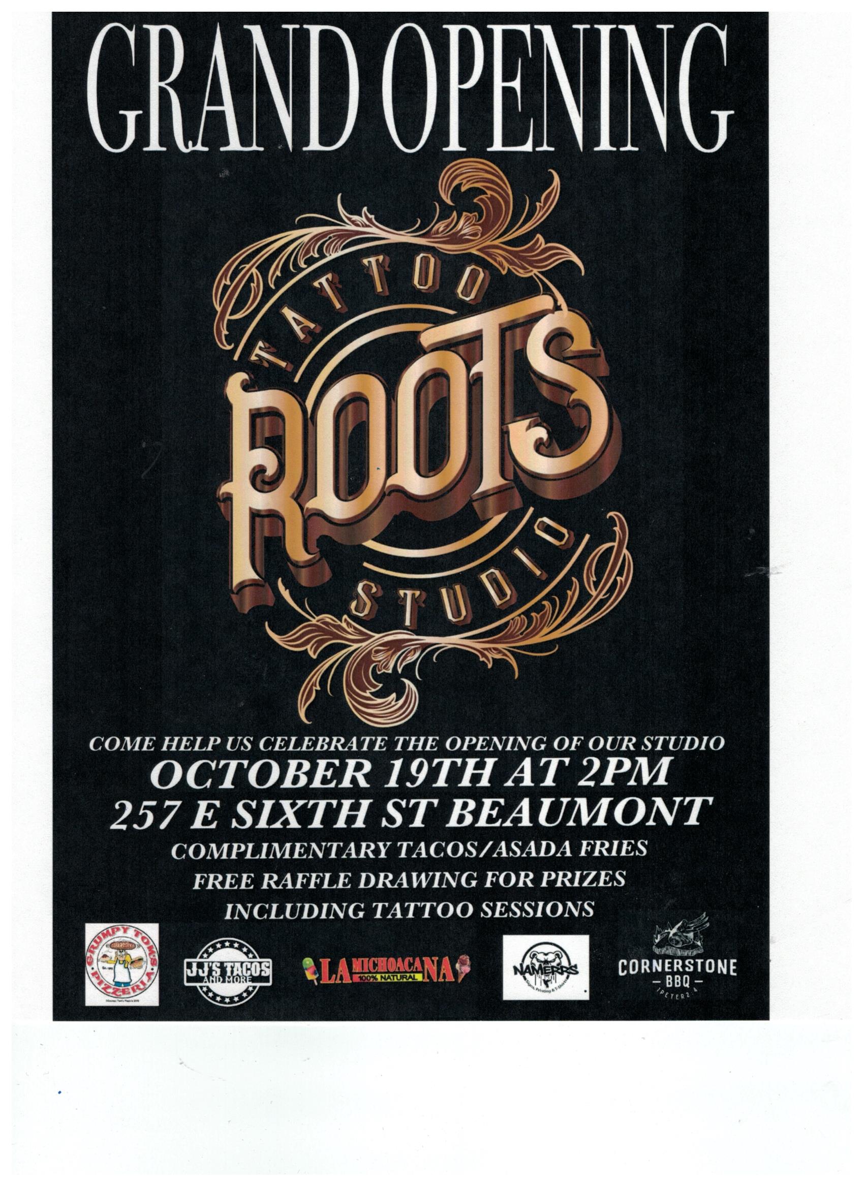 Roots Tattoo Studio Grand Opening Beaumont Chamber of Commerce