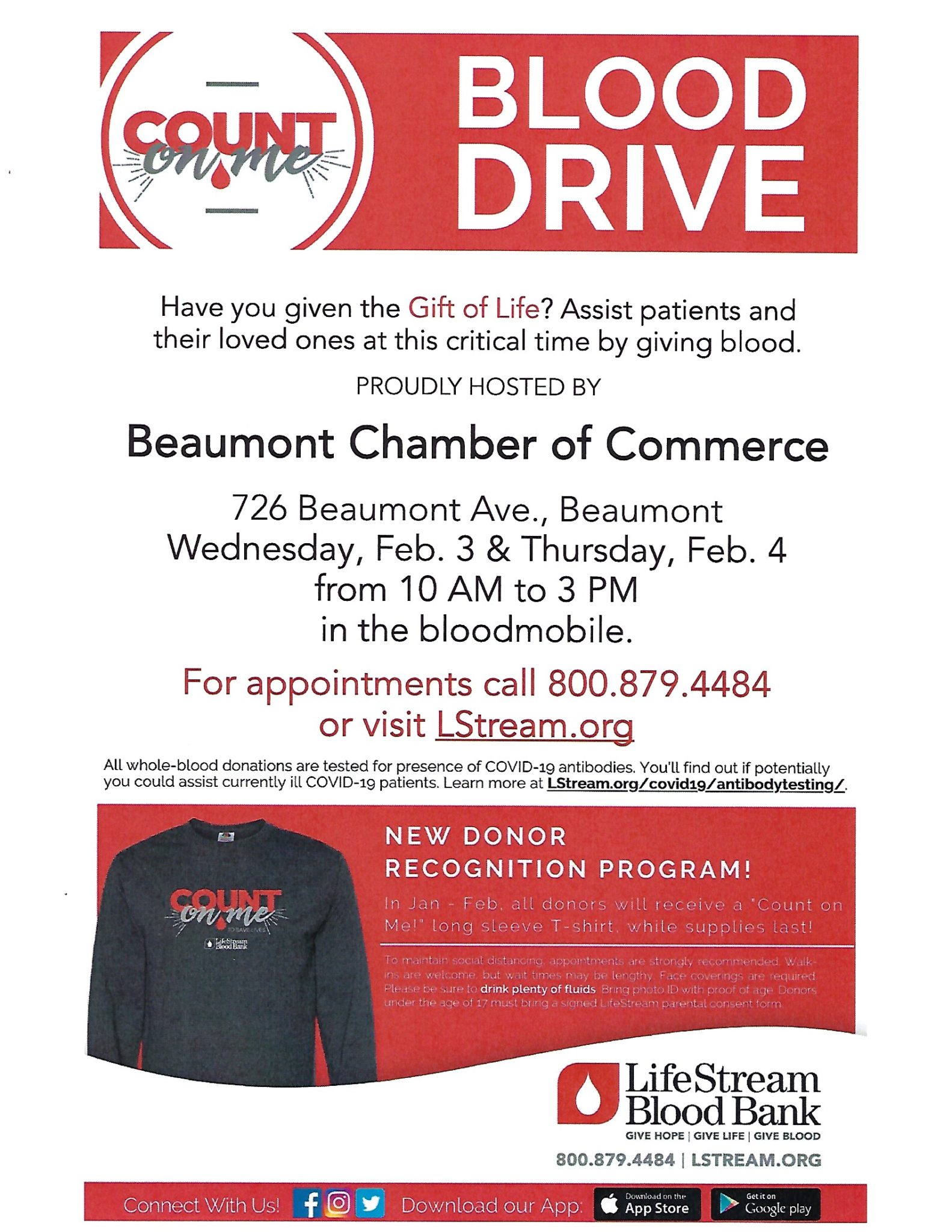 Blood Drive Beaumont Chamber of Commerce