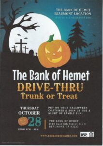 Drive-Thru Trunk or Treat @ The Bank of Hemet | Beaumont | California | United States