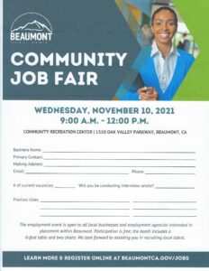 Job Fair @ Community Recreation Center | Beaumont | California | United States