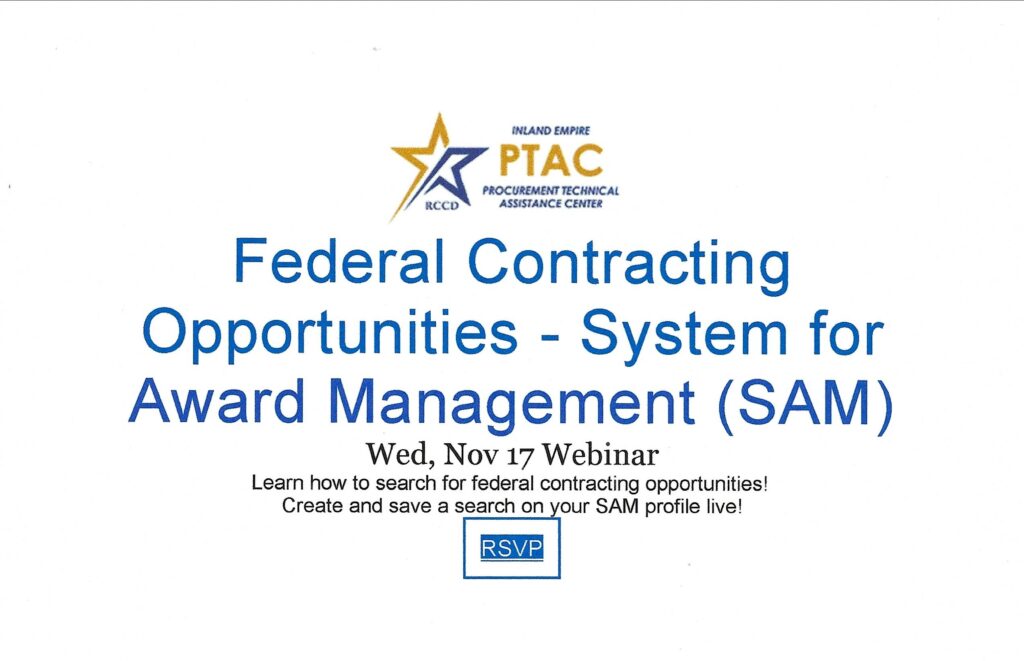 Webinar PTAC @ On-line | Beaumont | California | United States