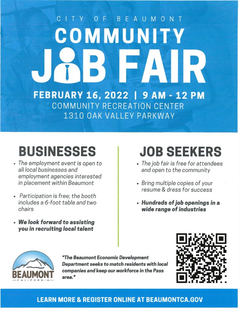 Job Fair @ Community Recreation Center | Beaumont | California | United States