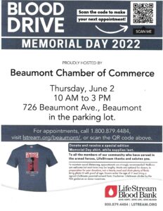 Blood Drive @ Beaumont Chamber of Commerce | Beaumont | California | United States