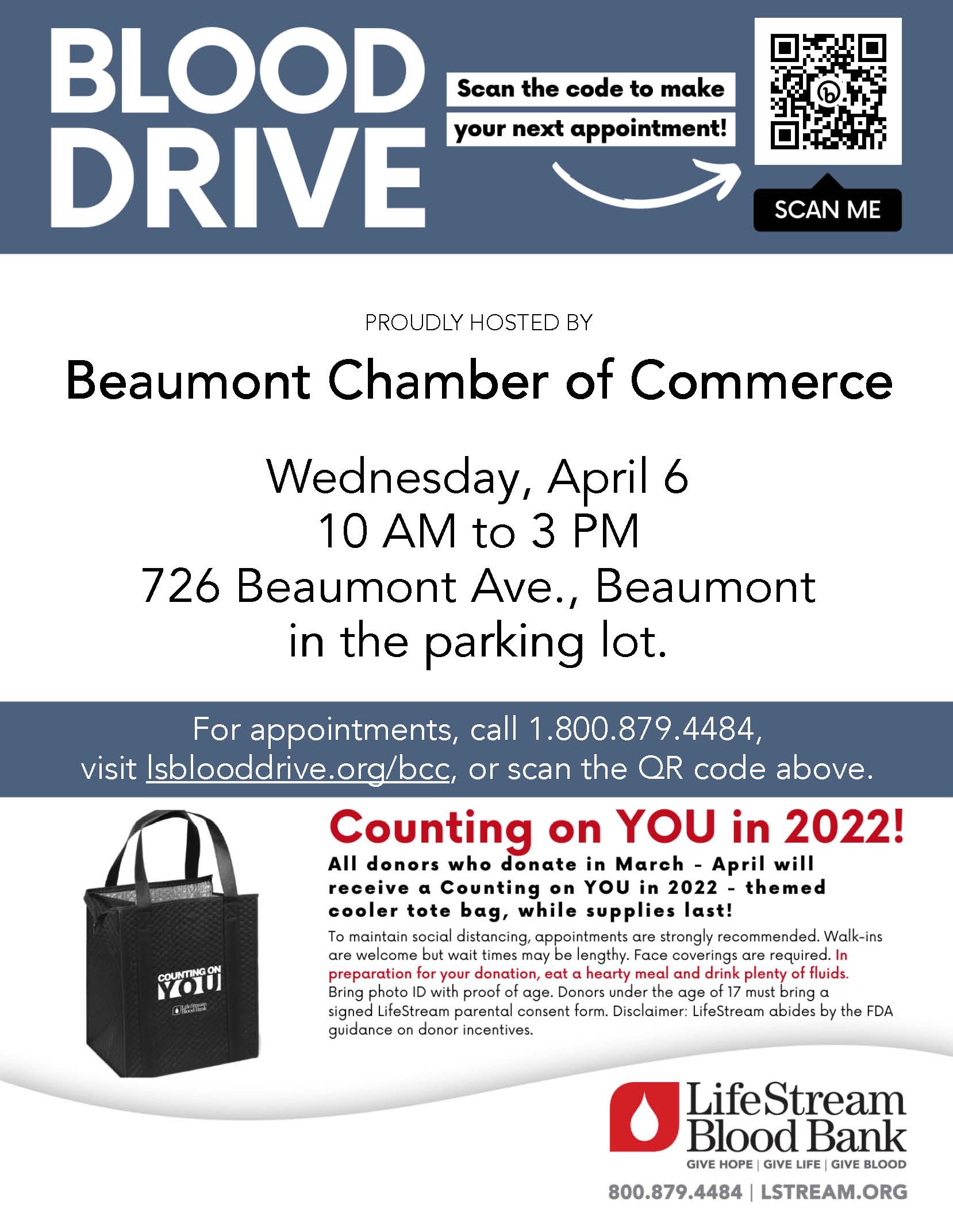 Blood Drive @ Beaumont Chamber of Commerce | Beaumont | California | United States