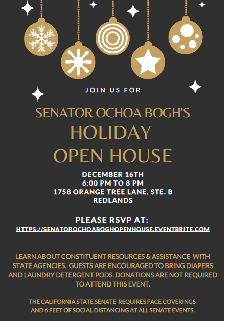 Senator's Open House @ Redlands, CA | Redlands | California | United States