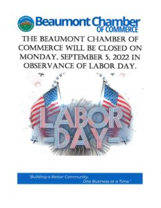 Labor Day Closure @ Beaumont Chamber of Commerce | Beaumont | California | United States