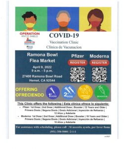 Covid Vaccination Clinic @ Ramona Bowl Flea Market | Hemet | California | United States