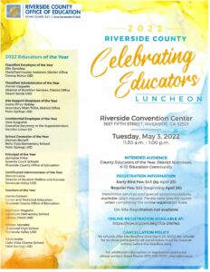 Educators Luncheon @ Riverside Convention Center | Riverside | California | United States