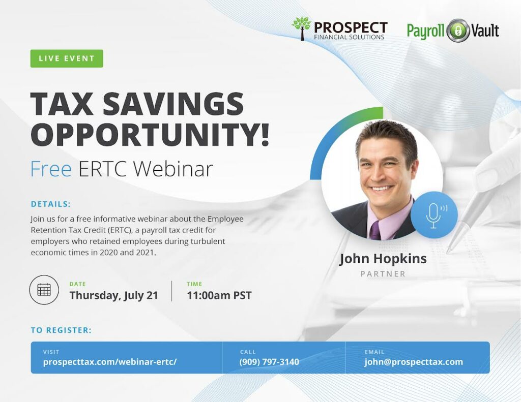 Free ERTC Webinar @ On-line | Beaumont | California | United States