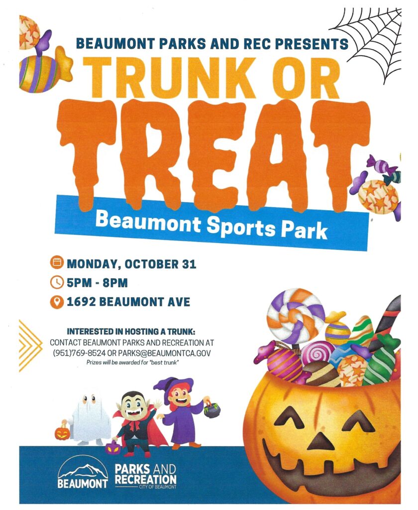 Trunk or Treat Beaumont Parks & Recreation @ Beaumont Sports Park | Beaumont | California | United States