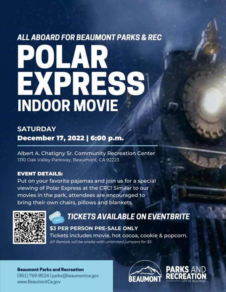 Polar Express Indoor Movie @ Albert A. Chatigny, Sr. Community Recreation Center | Beaumont | California | United States