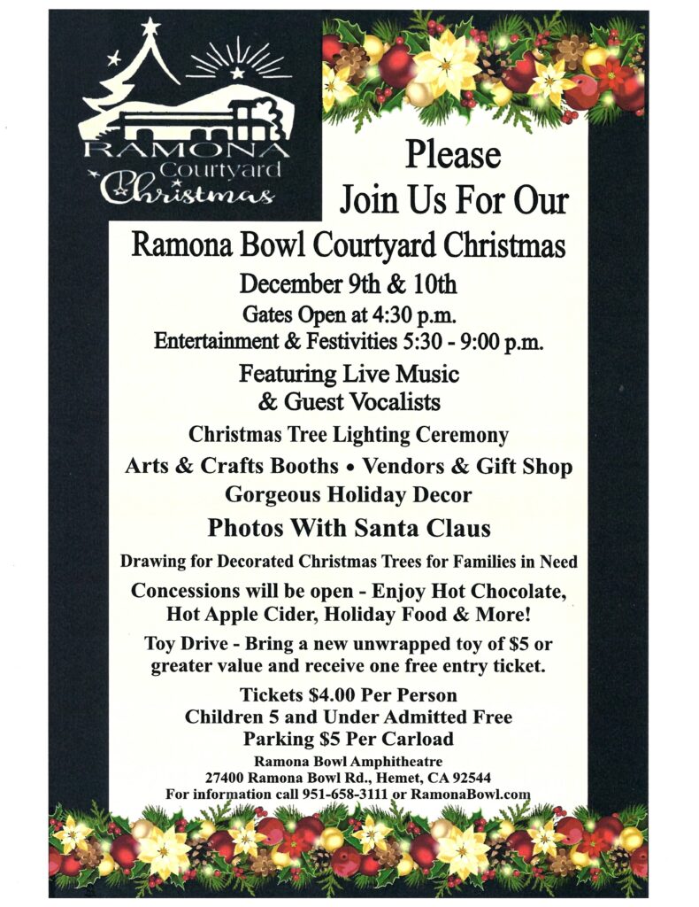 Ramona Courtyard Christmas @ Ramona Bowl Amphitheatre | Hemet | California | United States