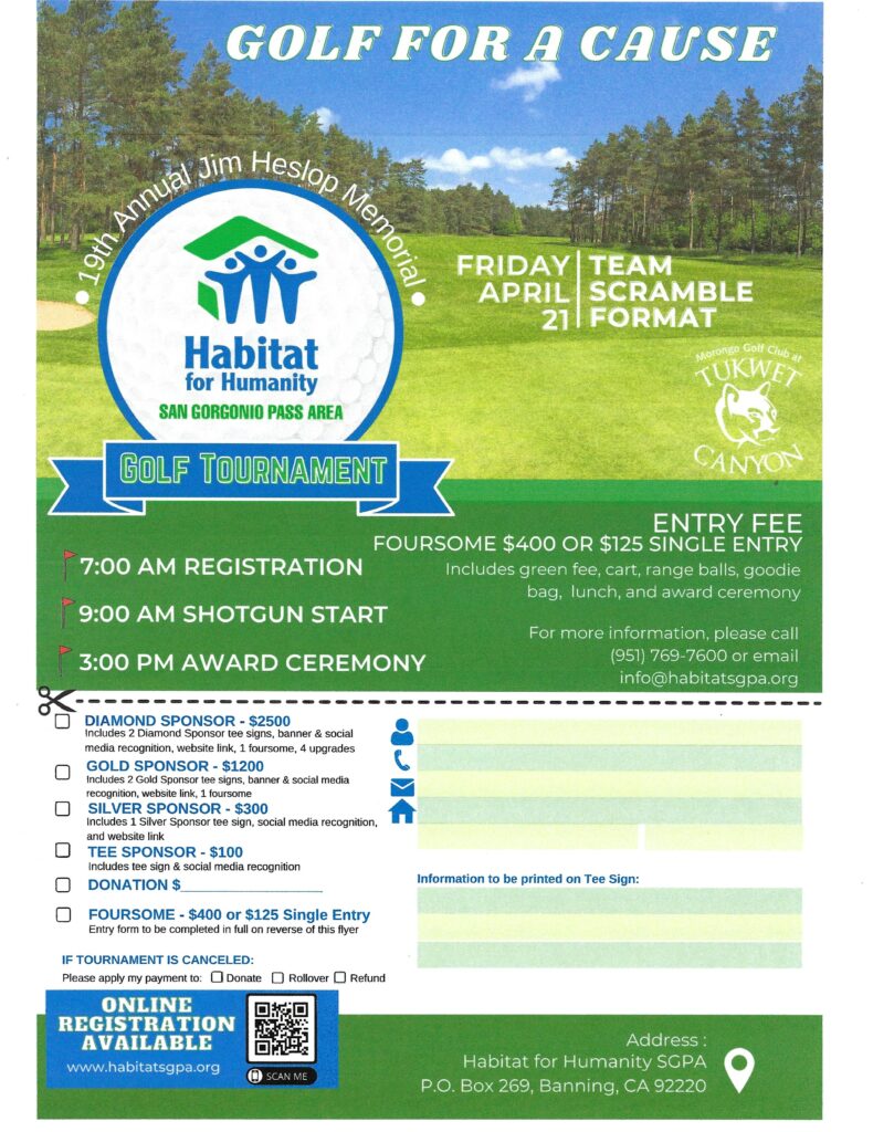 19th Annual Jim Heslop Memorial Golf Tournament @ Morongo Golf Club @ Tukwet Canyon | Beaumont | California | United States