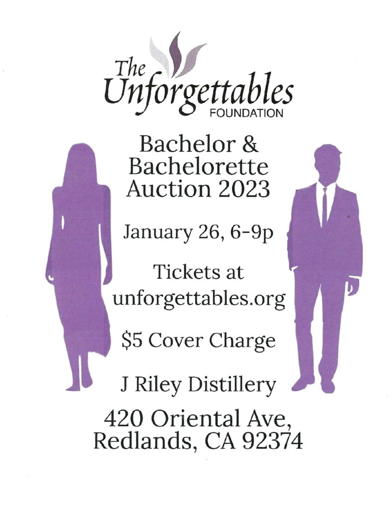 The Unforgettables Bachelor & Bachelorette Auction @ J Riley Distillery | Redlands | California | United States