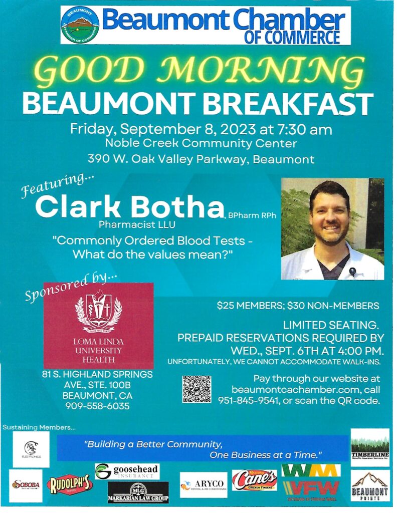 Good Morning Beaumont Breakfast @ Noble Creek Community Center, Copper Room | Beaumont | California | United States