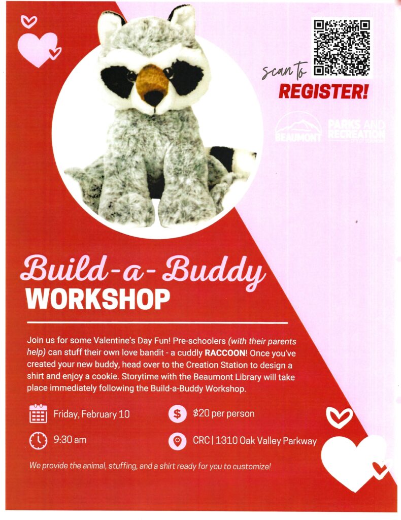 Build a Buddy Workshop @ Chatigny, Sr. Community Center | Beaumont | California | United States