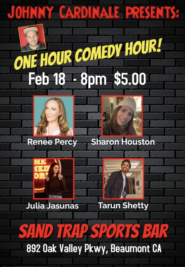 One Hour Comedy Hour @ SandTrap Sports Bar & Grill | Beaumont | California | United States