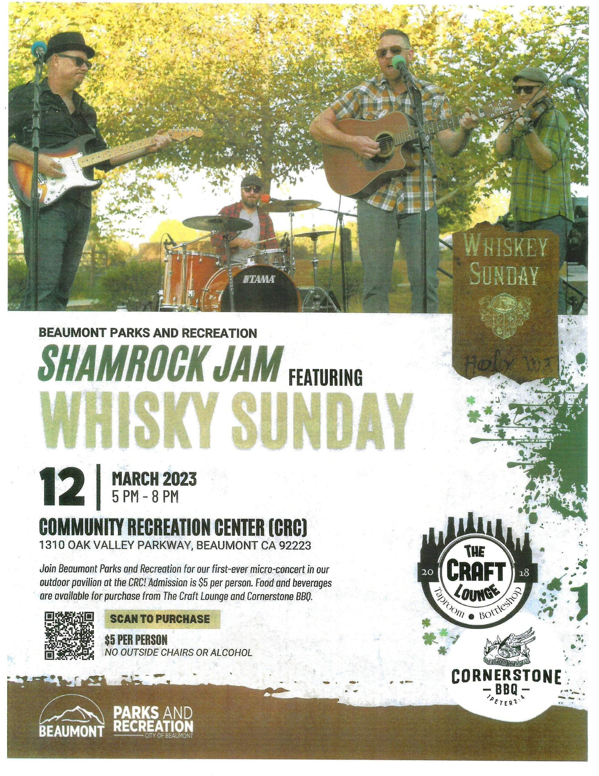 Shamrock Jam featuring Whisky Sunday Beaumont Chamber of Commerce