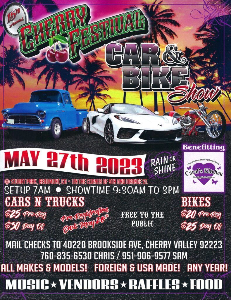 Cherry Festival Car & Bike Show @ Stewart Park | Beaumont | California | United States