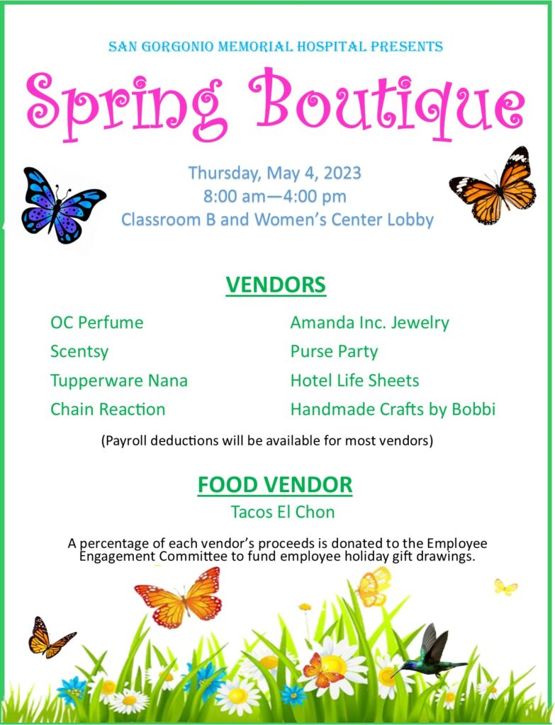 Spring Boutique - San Gorgonio Memorial Hospital @ San Gorgonio Memorial Hospital | Banning | California | United States