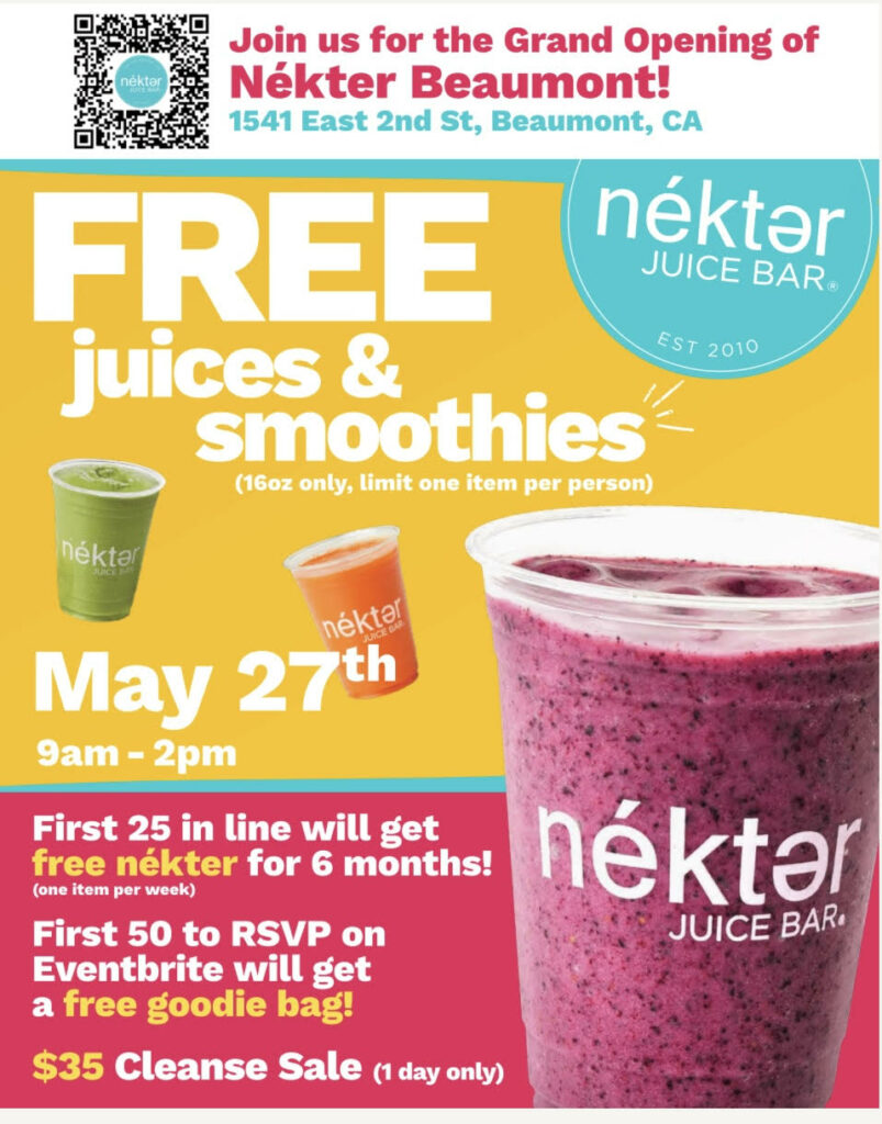 Nekter Juice Bar Grand Opening @ Nekter Juice Bar | Beaumont | California | United States