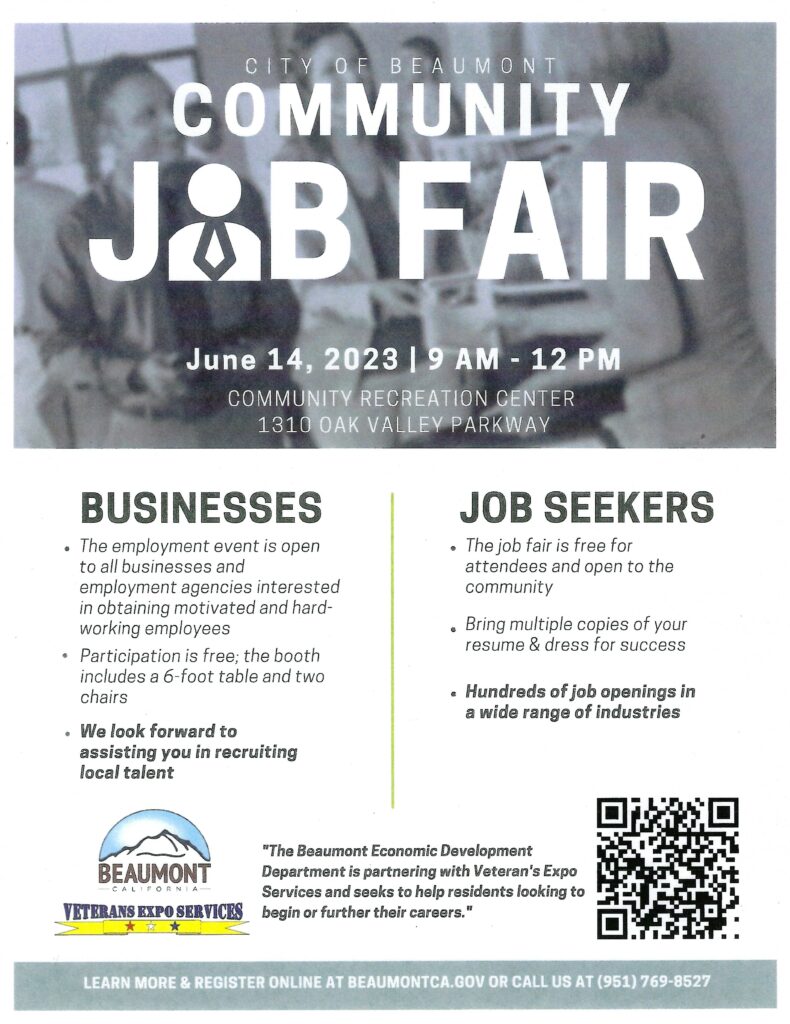 Community Job Fair @ Albert A. Chatigny, Sr. Community Recreation Center | Beaumont | California | United States