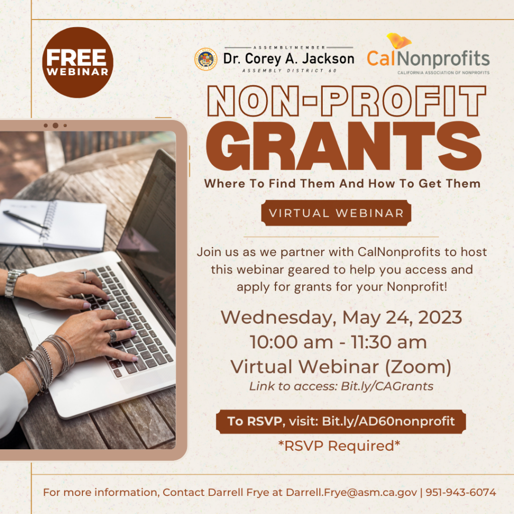 Non-Profit Grants Webinar @ Zoom Meeting