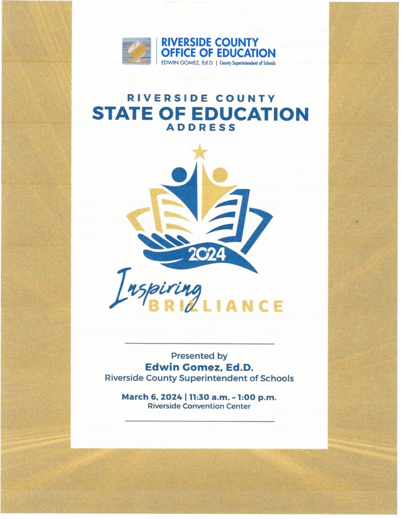 State of Education Address @ Riverside Convention Center | Riverside | California | United States