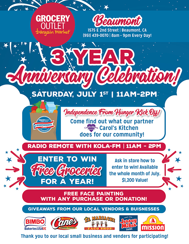 Grocery Outlet 3 Year Anniversary Beaumont Chamber of Commerce