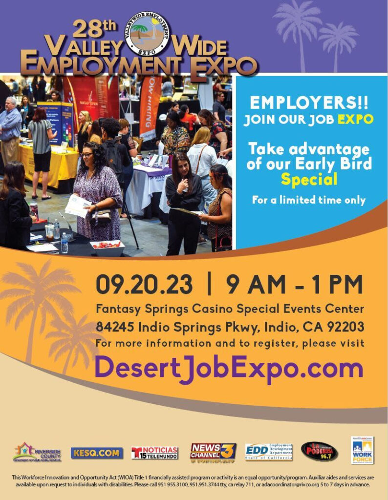 Valley Wide Employment Expo @ Fantasy Springs Casino Special Events Center