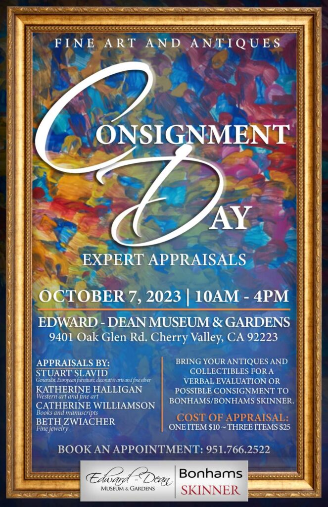 Fine Art & Antiques Consignment Day @ Edward-Dean Museum | Cherry Valley | California | United States