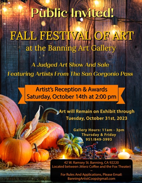 Fall Festival of Art @ Banning Art Gallery | Banning | California | United States