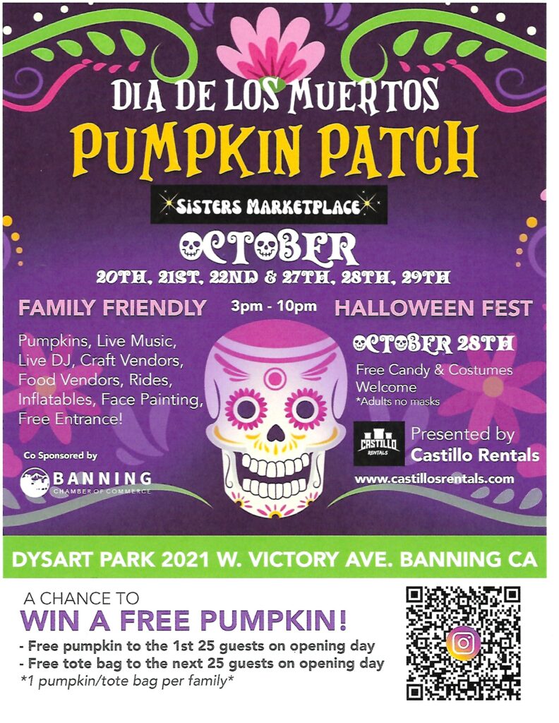 Dia de los Muertos Pumpkin Patch @ Dysart Park | Banning | California | United States