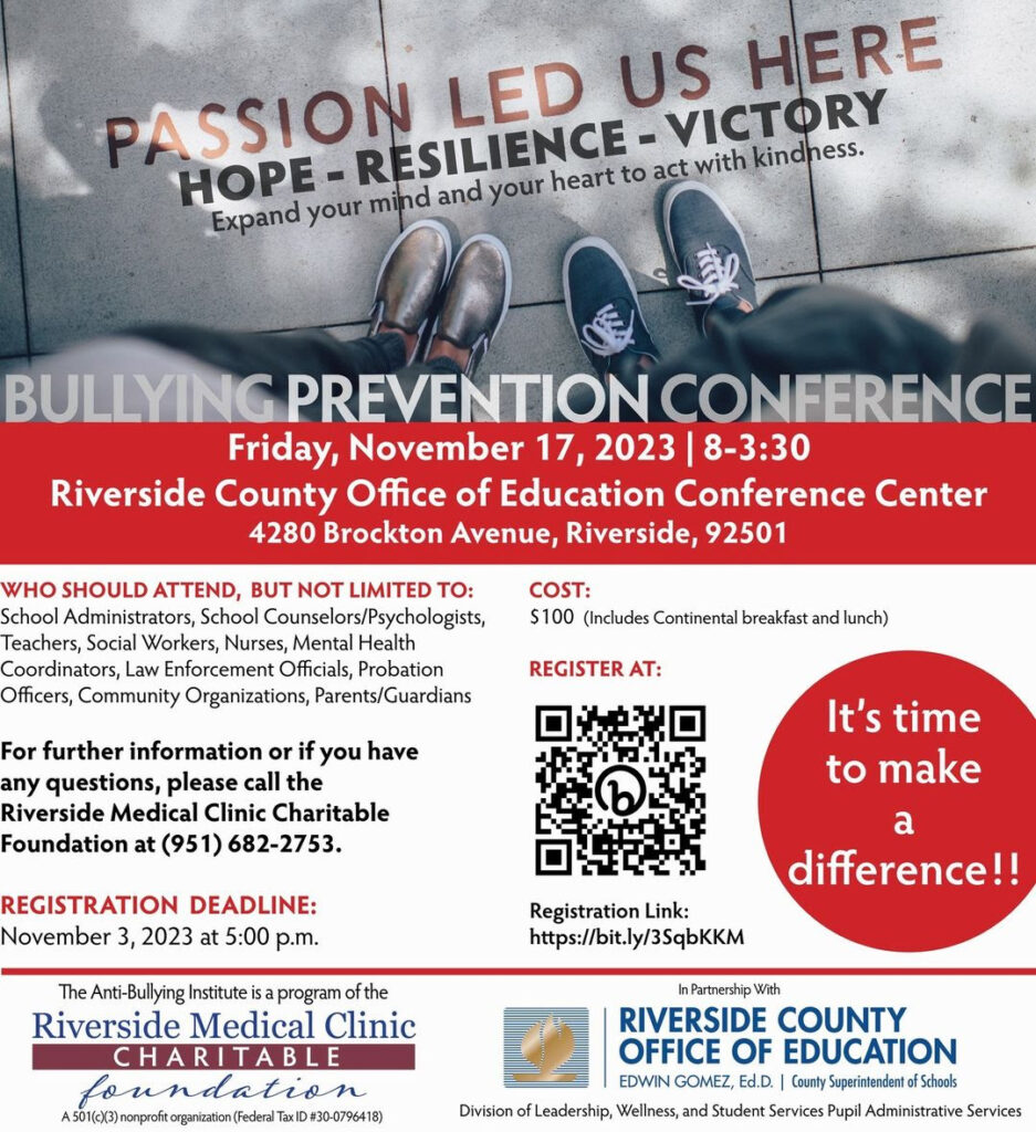 Bullying Prevention Conference @ Riverside County Office of Education, Conference Center | Riverside | California | United States