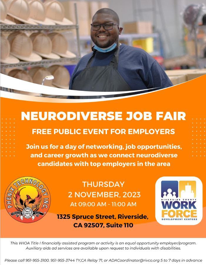 Neurodiverse Job Fair @ Riverside | Riverside | California | United States