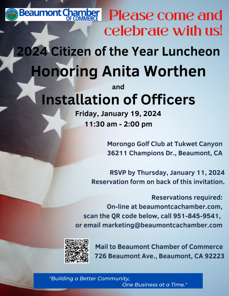 Citizen of the Year Luncheon & Installation of Officers @ Morongo Golf Club @ Tukwet Canyon | Beaumont | California | United States