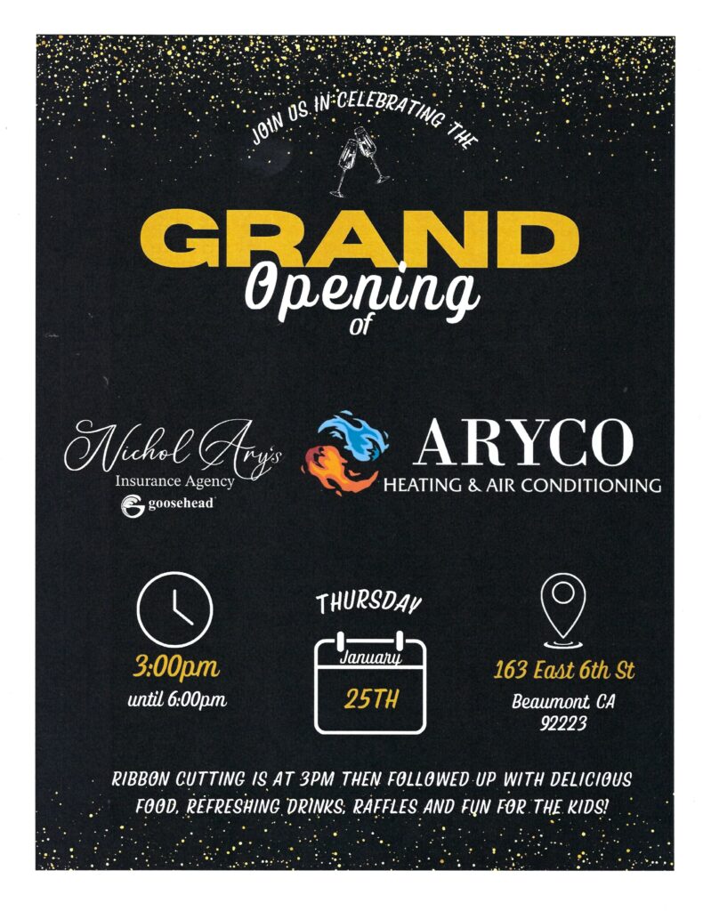 ARYCO & Goosehead Insurance Ribbon Cutting @ ARYCO & Goosehead Insurance | Beaumont | California | United States