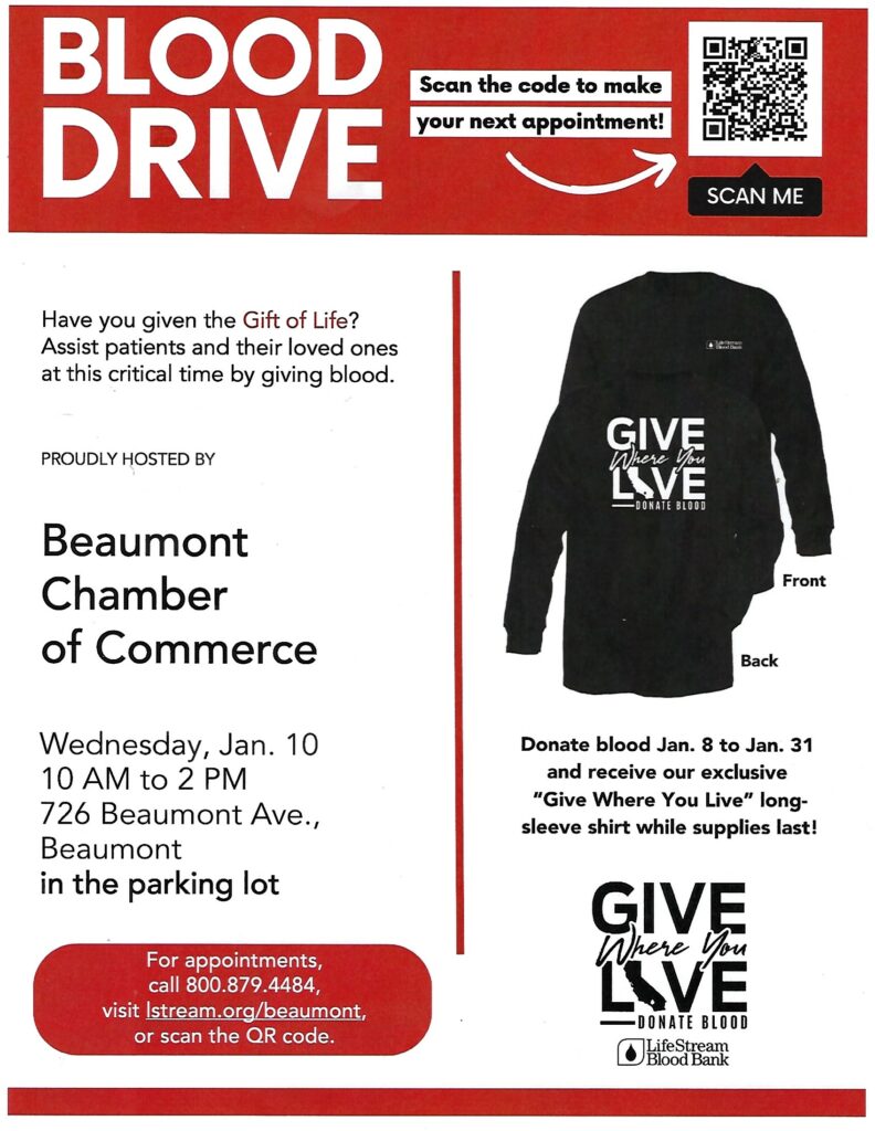 Lifestream Blood Drive @ Beaumont Chamber of Commerce | Beaumont | California | United States