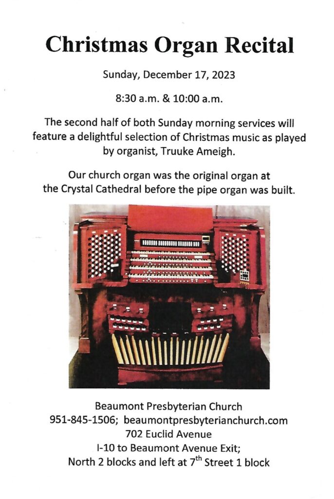 Christmas Organ Recital @ Beaumont Presbyterian Church | Beaumont | California | United States