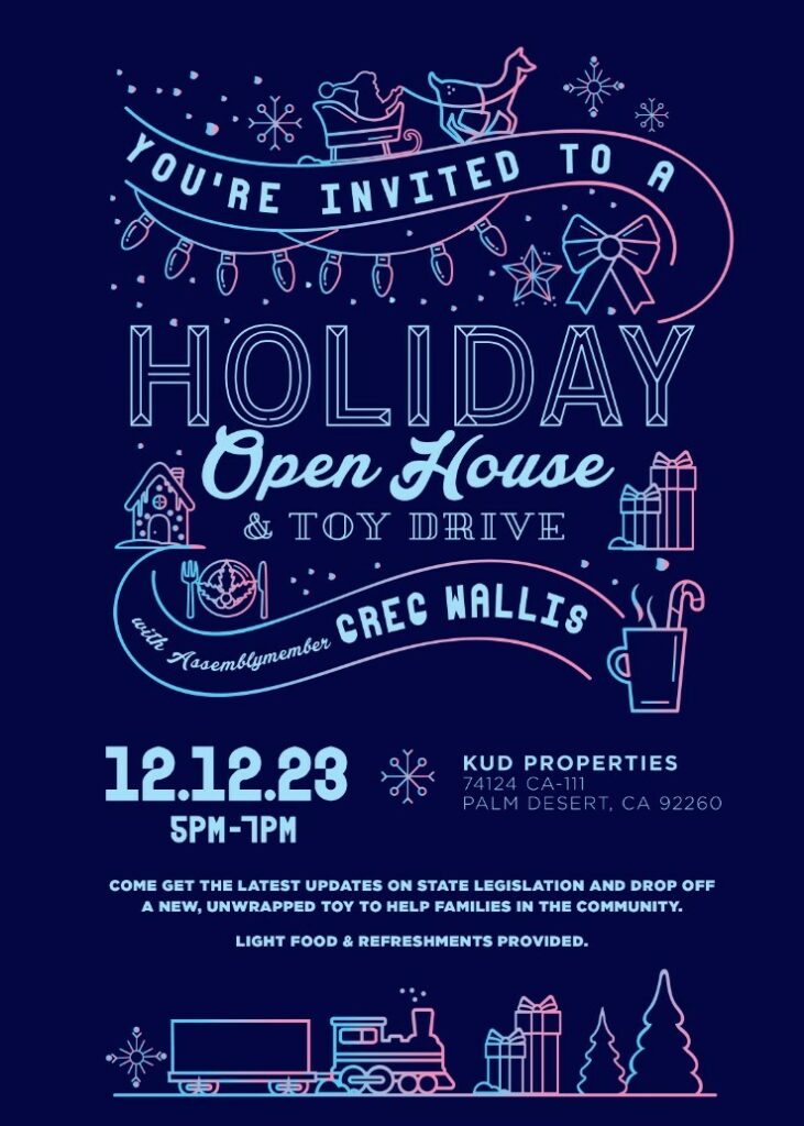 Holiday Open House & Toy Drive @ KUD Properties | Palm Desert | California | United States