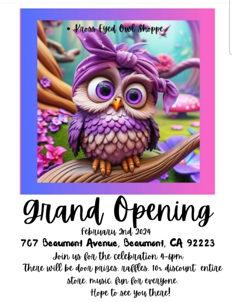 Kross Eyed Owl Shoppe Grand Opening @ Kross Eyed Owl Shoppe | Beaumont | California | United States