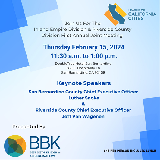 Inland Empire & Riverside County Joint Meeting @ DoubleTree Hotel San Bernardino | San Bernardino | California | United States