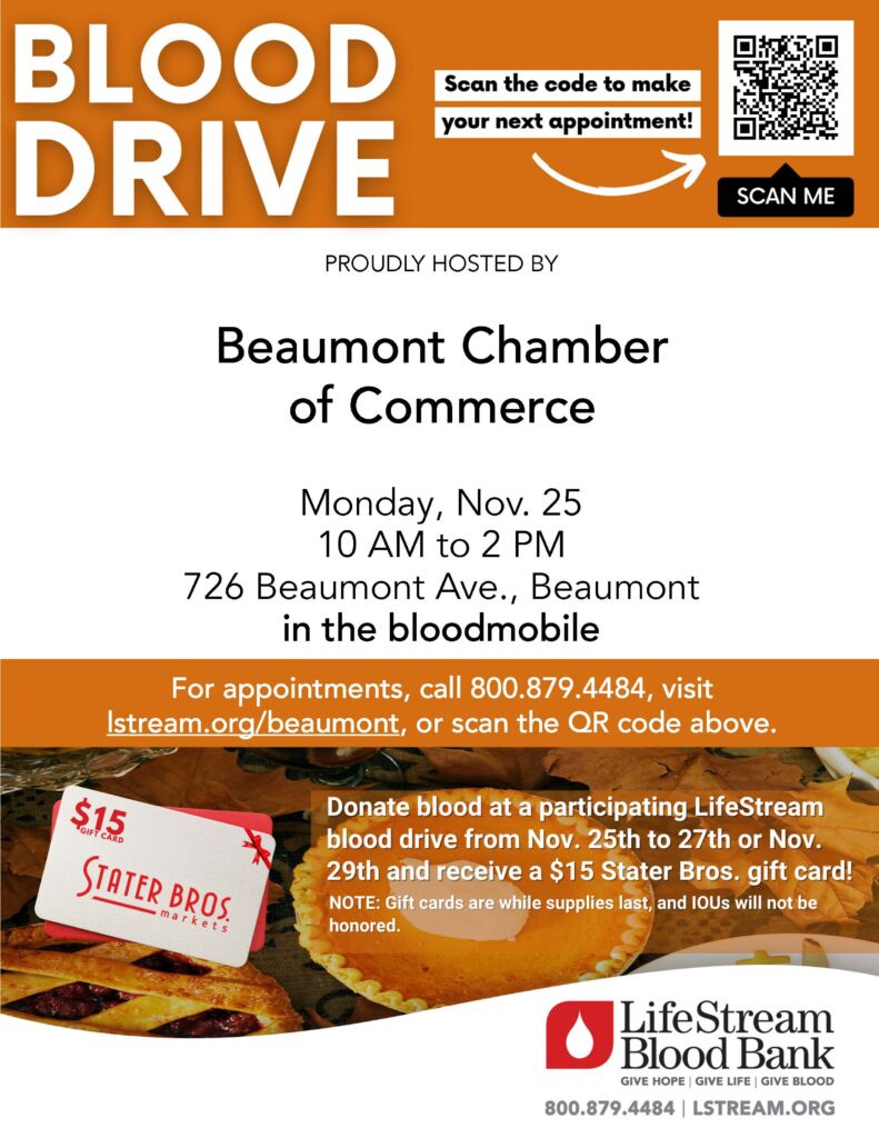 Blood Drive @ Beaumont Chamber of Commerce | Beaumont | California | United States