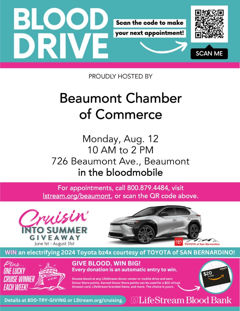 Blood Drive @ Beaumont Chamber of Commerce | Beaumont | California | United States