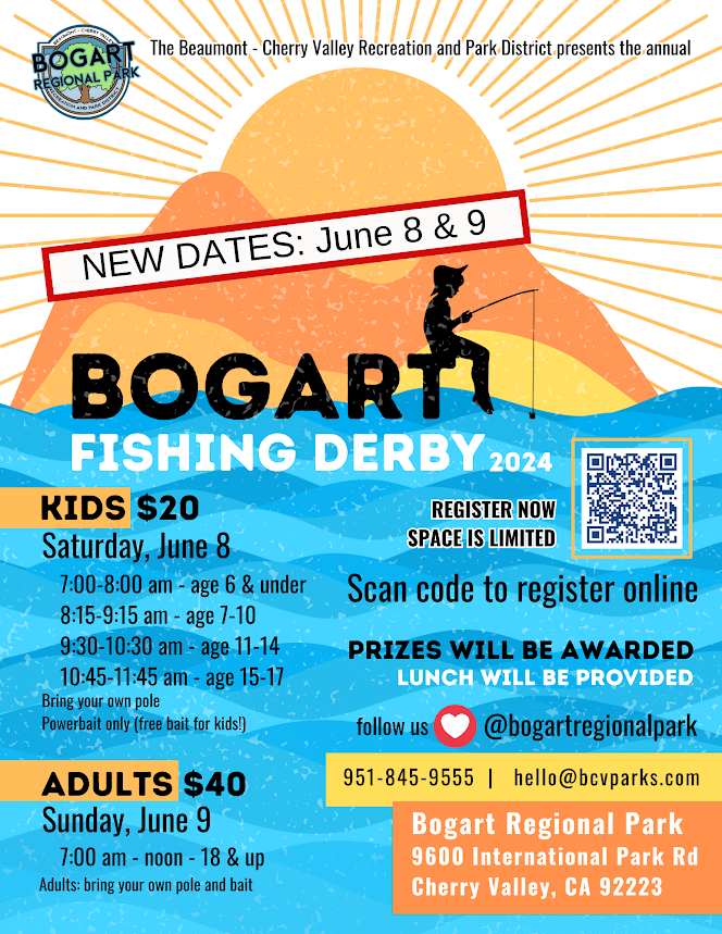 Adults Bogart Fishing Derby @ Bogart Regional Park | Cherry Valley | California | United States