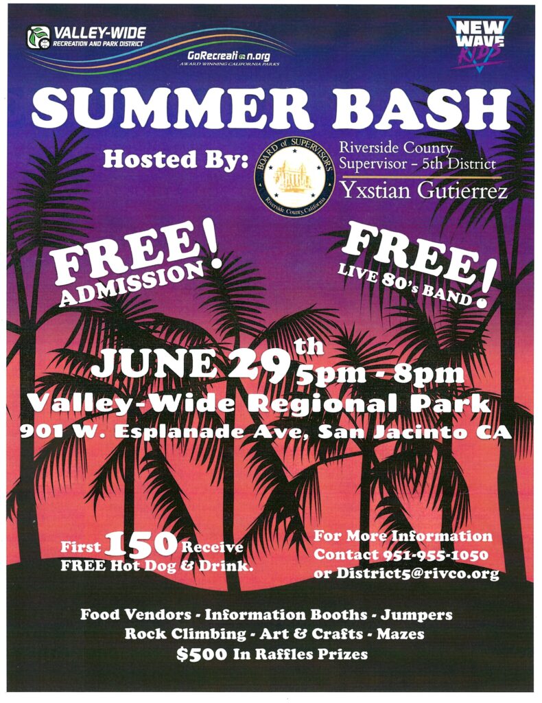 Summer Bash @ Valley-Wide Regional Park | San Jacinto | California | United States