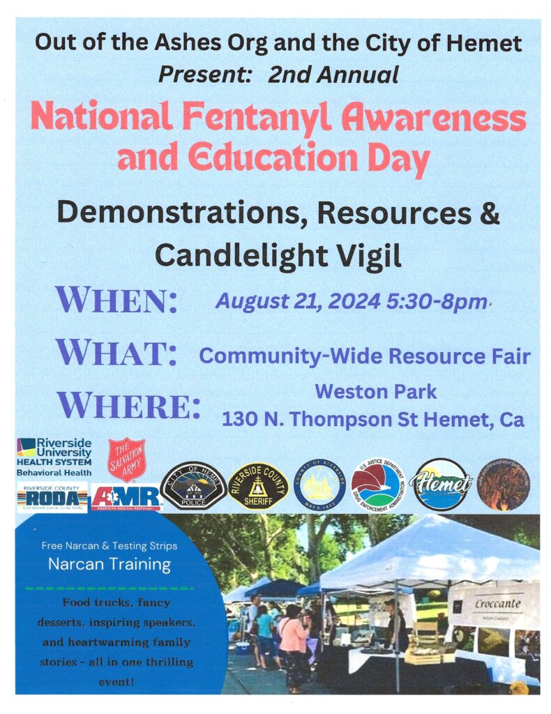 National Fentanyl Awareness Day & Education Day @ Weston Park | Hemet | California | United States