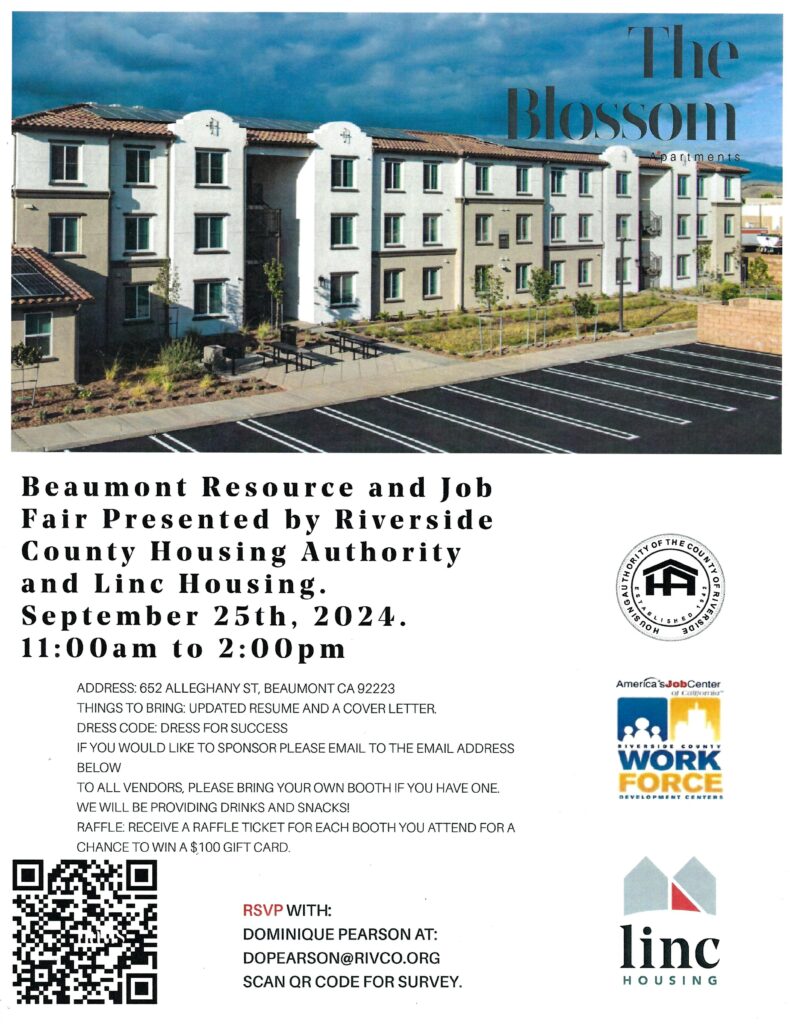 Resource and Job Fair @ The Blossom Apartments | Beaumont | California | United States